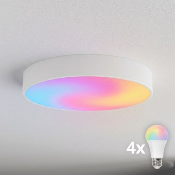 Brilagi - LED RGBW dimmbare Deckenleuchte CLARE 4xE27/9W/230V 2700-6500K Ø 50 cm Wi-Fi weiß
