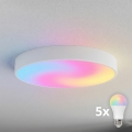 BRILAGI - LED RGBW dimmbare Deckenleuchte CLARE 5xE27/12W/230V 2700-6500K Ø 60 cm weiß