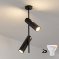 Brilagi - LED RGBW dimmbare Deckenleuchte mit Stange BRANCH 2xGU10/6,5W/230V 2700–6500K schwarz