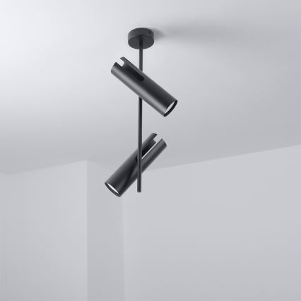 Brilagi - LED RGBW dimmbare Deckenleuchte mit Stange BRANCH 2xGU10/6,5W/230V 2700–6500K schwarz