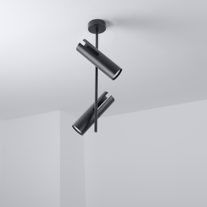 Brilagi - LED RGBW dimmbare Deckenleuchte mit Stange BRANCH 2xGU10/6,5W/230V 2700–6500K schwarz