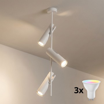 Brilagi - LED RGBW dimmbare Deckenleuchte mit Stange BRANCH 3xGU10/6,5W/230V 2700-6500K weiß