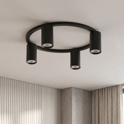 Brilagi - LED RGBW dimmbare Deckenleuchte SELE 4xGU10/6,5W/230V 2700-6500K schwarz