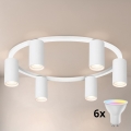 Brilagi - LED RGBW dimmbare Deckenleuchte SELE 6xGU10/6,5W/230V 2700-6500K weiß + Fernbedienung