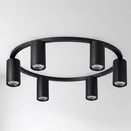 Brilagi - LED RGBW dimmbare Deckenleuchte SELE 6xGU10/6,5W/230V 2700-6500K schwarz + Fernbedienung