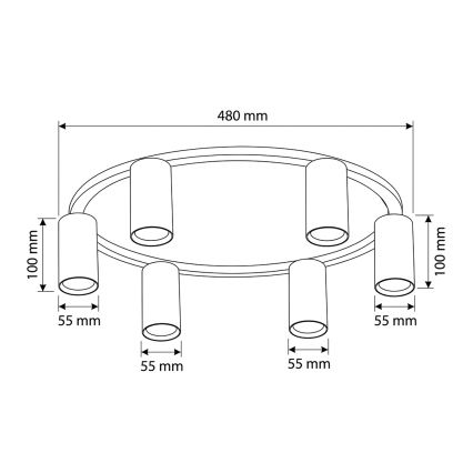 Brilagi - LED RGBW dimmbare Deckenleuchte SELE 6xGU10/6,5W/230V 2700-6500K weiß + Fernbedienung