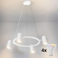 Brilagi - LED RGBW dimmbare Hängeleuchte an Kabeln SELE 4×GU10/6,5W/230V 2700–6500K weiß