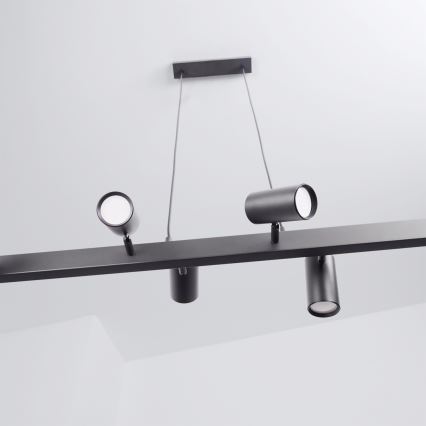 Brilagi - LED RGBW dimmbare Pendelleuchte an Seil SELE 6xGU10/6,5W/230V 2700-6500K schwarz + Fernbedienung