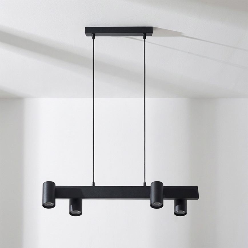 Brilagi - LED RGBW seilabhängige, dimmbare Pendelleuchte SELE 4xGU10/6,5W/230V 2700-6500K schwarz