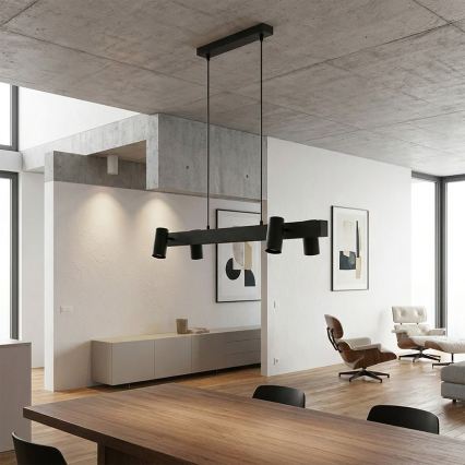 Brilagi - LED RGBW seilabhängige, dimmbare Pendelleuchte SELE 4xGU10/6,5W/230V 2700-6500K schwarz