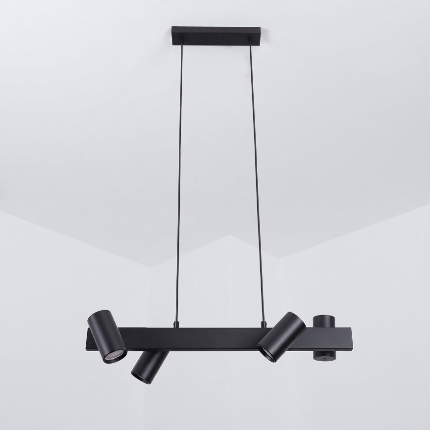 Brilagi - LED RGBW seilabhängige, dimmbare Pendelleuchte SELE 4xGU10/6,5W/230V 2700-6500K schwarz