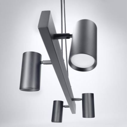 Brilagi - LED RGBW seilabhängige, dimmbare Pendelleuchte SELE 4xGU10/6,5W/230V 2700-6500K schwarz