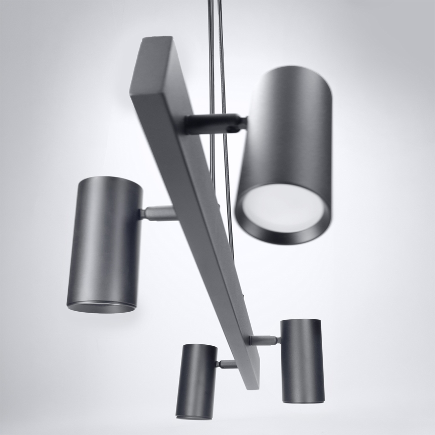 Brilagi - LED RGBW seilabhängige, dimmbare Pendelleuchte SELE 4xGU10/6,5W/230V 2700-6500K schwarz