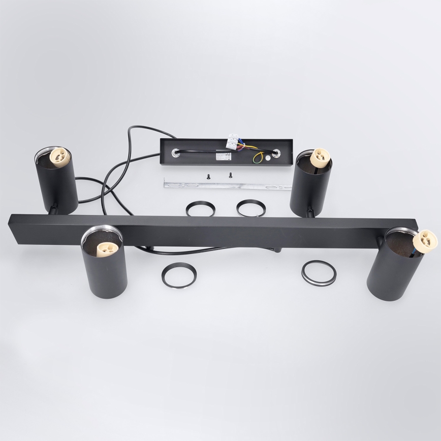 Brilagi - LED RGBW seilabhängige, dimmbare Pendelleuchte SELE 4xGU10/6,5W/230V 2700-6500K schwarz