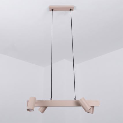 Brilagi - LED RGBW, dimmbarer Pendelleuchter mit Seilaufhängung SELE 4xGU10/6,5W/230V 2700-6500K beige