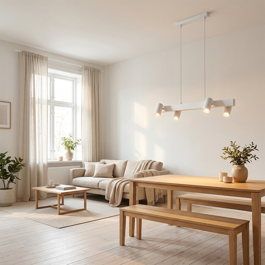 Brilagi - LED RGBW dimmbare Pendelleuchte SELE 4xGU10/6,5W/230V 2700-6500K weiß