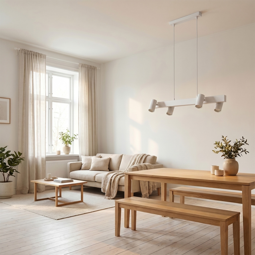 Brilagi - LED RGBW dimmbare Pendelleuchte SELE 4xGU10/6,5W/230V 2700-6500K weiß