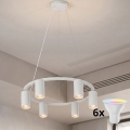Brilagi - LED RGBW dimmbare Pendelleuchte an Kabel SELE 6xGU10/6,5W/230V 2700-6500K weiß + Fernbedienung