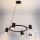 Brilagi - LED RGBW dimmbare Pendelleuchte an Seil SELE 4xGU10/6,5W/230V 2700-6500K schwarz