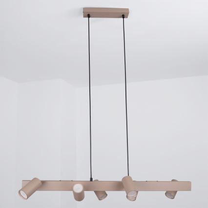 Brilagi - LED RGBW dimmbare Seilpendelleuchte SELE 6xGU10/6,5W/230V 2700-6500K beige + Fernbedienung