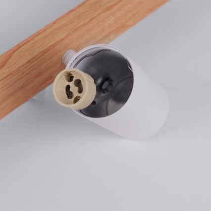 Brilagi - LED RGBW dimmbare Pendelleuchte an Kabel SELE 6xGU10/6,5W/230V 2700-6500K weiß/Eichendekor + Fernbedienung