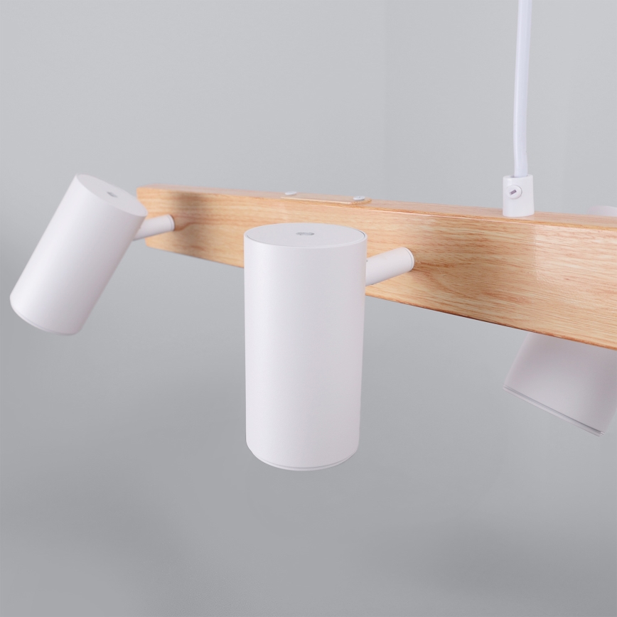 Brilagi - LED RGBW dimmbare Pendelleuchte an Kabel SELE 6xGU10/6,5W/230V 2700-6500K weiß/Eichendekor + Fernbedienung