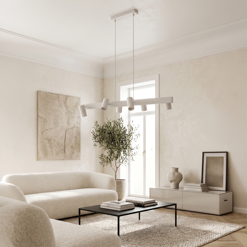 Brilagi - LED RGBW dimmbare Pendelleuchte an Kabel SELE 6xGU10/6,5W/230V 2700-6500K weiß + Fernbedienung