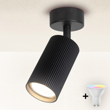 Brilagi - LED RGBW dimmbare Spot-Leuchte SELE MODERN 1xGU10/6W/230V 3000K schwarz + Fernbedienung