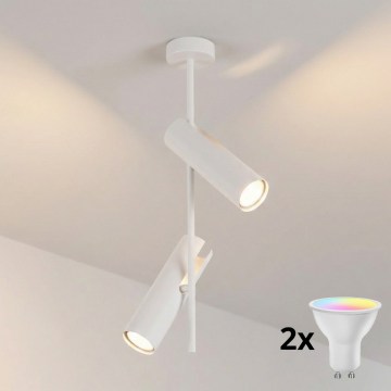 Brilagi - LED RGBW dimmbare Stangen-Deckenleuchte BRANCH 2xGU10/6,5W/230V 2700-6500K weiß