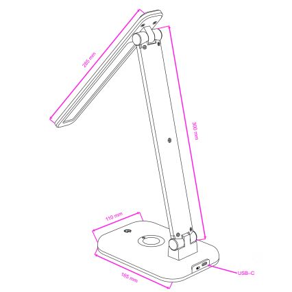 Brilagi - LED RGBW dimmbare Tischlampe MODO LED/7W/5V 3000/4000/6500K schwarz