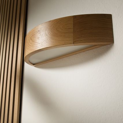 Brilagi - LED RGBW dimmbare Wandleuchte CARVALHO 1xE27/15W/230V 2700-6500K Wi-Fi Eiche