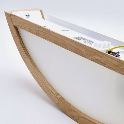 Brilagi - LED RGBW dimmbare Wandleuchte CARVALHO 1xE27/15W/230V 2700-6500K Wi-Fi Eiche