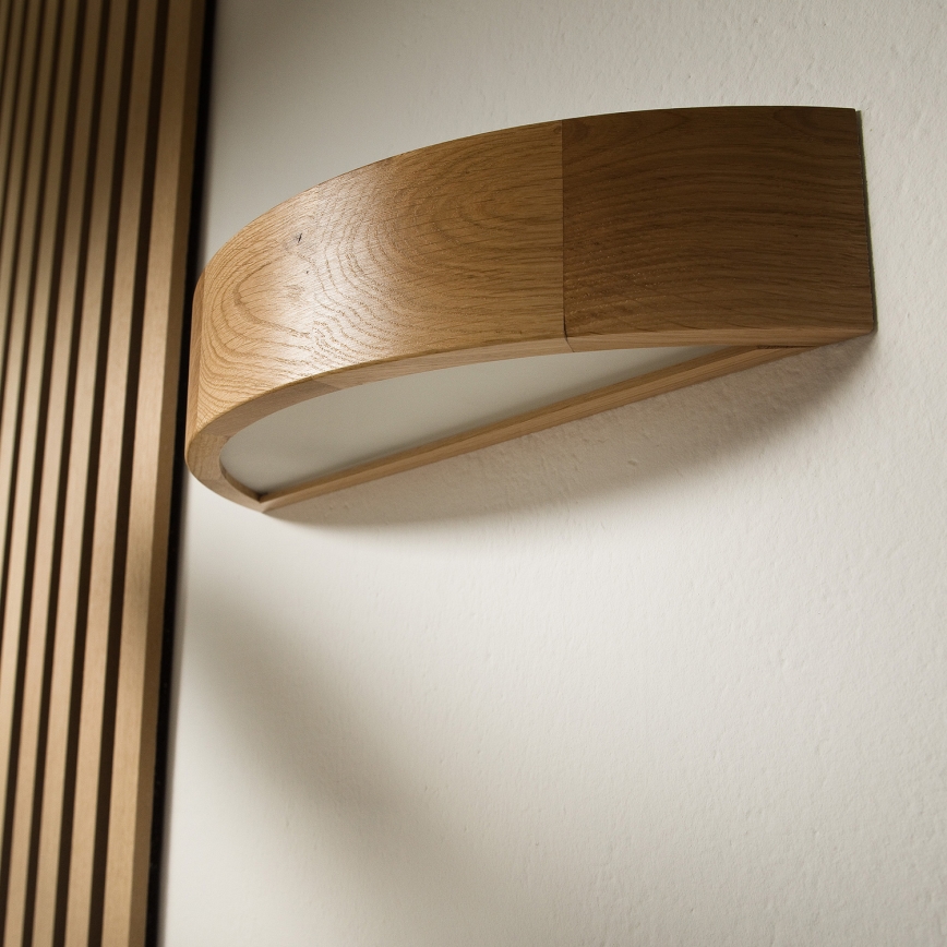 Brilagi - LED RGBW dimmbare Wandleuchte CARVALHO 1xE27/9W/230V 2700-6500K Wi-Fi Eiche
