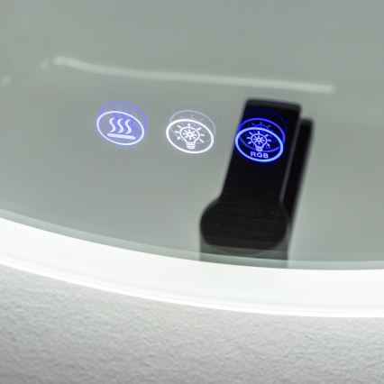 Brilagi - LED RGBW beheizter Badezimmerspiegel CLARA PRO LED/18,5W/230V Ø 60 cm IP44 CRI 90 dimmbar + CCT