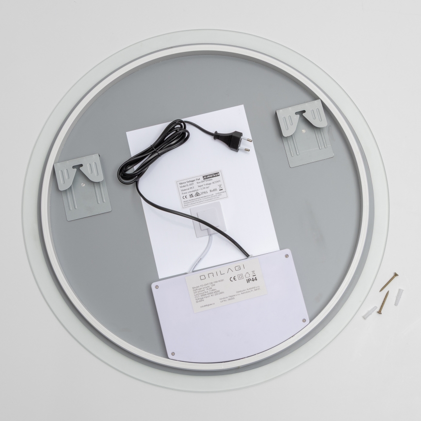 Brilagi - LED RGBW beheizter Badezimmerspiegel CLARA PRO LED/18,5W/230V Ø 60 cm IP44 CRI 90 dimmbar + CCT