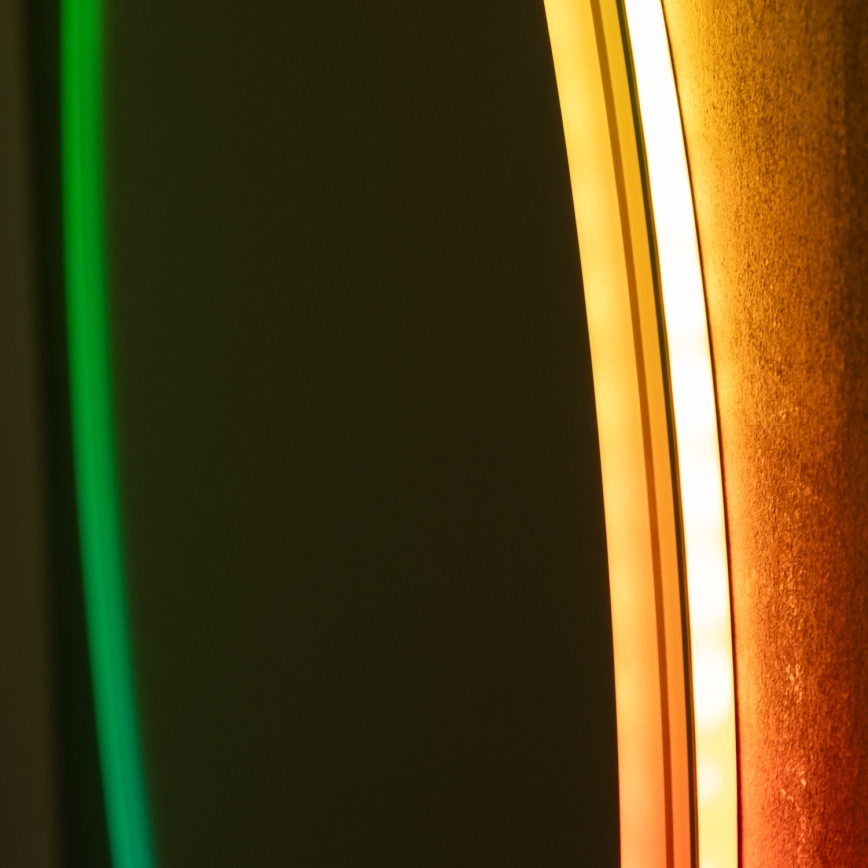 Brilagi - LED RGBW beheizter Badezimmerspiegel AVA PRO LED/18W/230V Ø 60 cm IP44 CRI 90 dimmbar + CCT