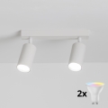 Brilagi - LED RGBW dimmbarer Deckenspot SELE 2xGU10/6W/230V 3000K Weiß + Fernbedienung
