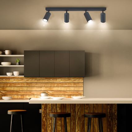 Brilagi - LED RGBW dimmbarer Einbaustrahler SELE 4xGU10/4,8W/230V 3000K Anthrazit + Fernbedienung