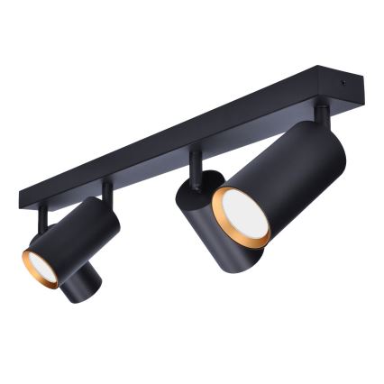 Brilagi - LED RGBW dimmbarer Spot SELE 4xGU10/4,8W/230V 3000K schwarz/gold + Fernbedienung