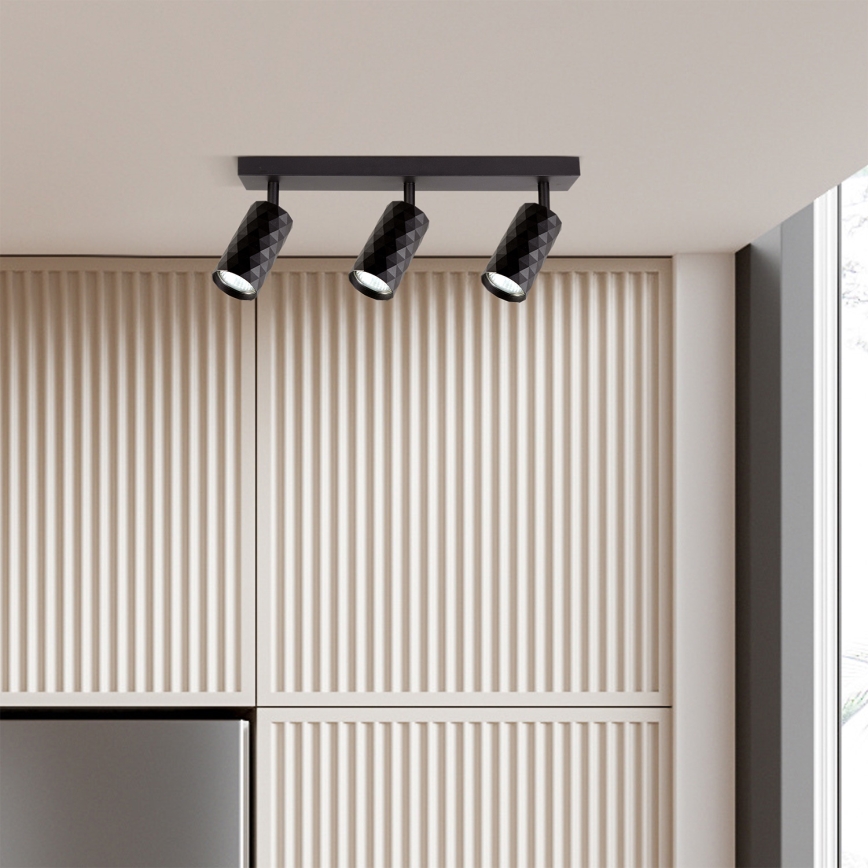 Brilagi - LED RGBW dimmbarer Deckenspot SELE DIAMANT 3xGU10/6W/230V 3000K Wi-Fi schwarz