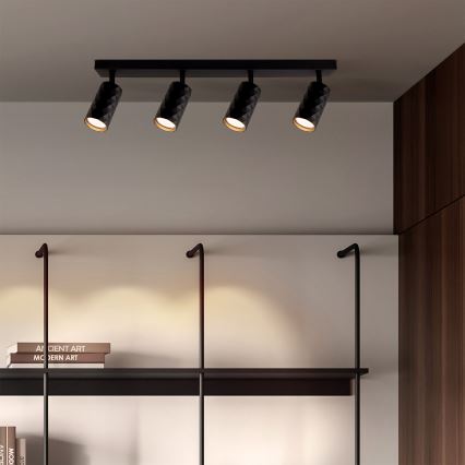 Brilagi - Dimmbarer LED RGBW-Einbaustrahler SELE DIAMANT 4xGU10/6,5W/230V 2700-6500K Wi-Fi, schwarz