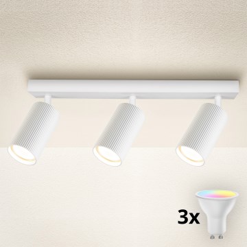 Brilagi - LED RGBW dimmbarer Deckenspot SELE MODERN 3xGU10/4,8W/230V 3000K weiß + Fernbedienung