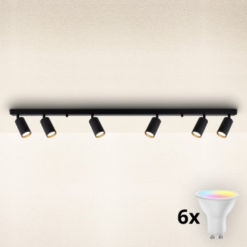 Brilagi - LED RGBW dimmbarer Deckenspot SELE MODERN 6xGU10/6,5W/230V 2700-6500K Wi-Fi schwarz