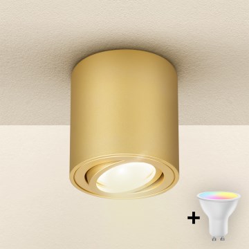 Brilagi - LED RGBW dimmbarer Einbauspot MIA 1xGU10/6W/230V 3000K 84x80 mm gold + Fernbedienung