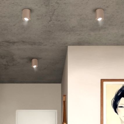Brilagi - dimmbarer LED-RGBW-Einbaustrahler MIA 1xGU10/4,8W/230V 3000K 100x80 mm beige + Fernbedienung