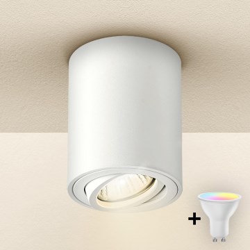 Brilagi - LED RGBW dimmbarer Einbaustrahler MIA 1xGU10/4,8W/230V 3000K 100x80 mm weiß + Fernbedienung