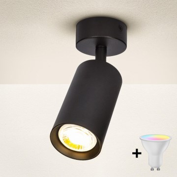 Brilagi - LED RGBW dimmbarer Einbaustrahler SELE 1xGU10/4,8W/230V 3000K schwarz + Fernbedienung