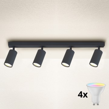 Brilagi - LED RGBW dimmbarer Einbaustrahler SELE 4xGU10/4,8W/230V 3000K Anthrazit + Fernbedienung