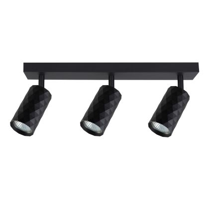 Brilagi - LED RGBW dimmbarer Einbaustrahler SELE DIAMANT 3x GU10/4,8W/230V 3000K schwarz + Fernbedienung