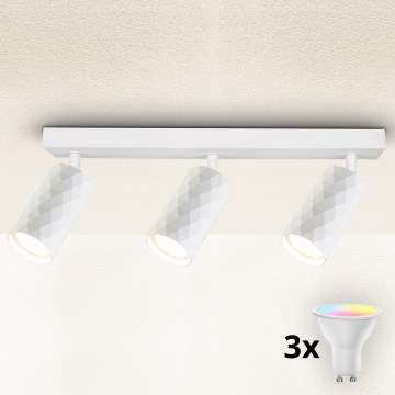 Brilagi - LED RGBW dimmbarer Einbaustrahler SELE DIAMANT 3xGU10/6W/230V 3000K weiß + Fernbedienung